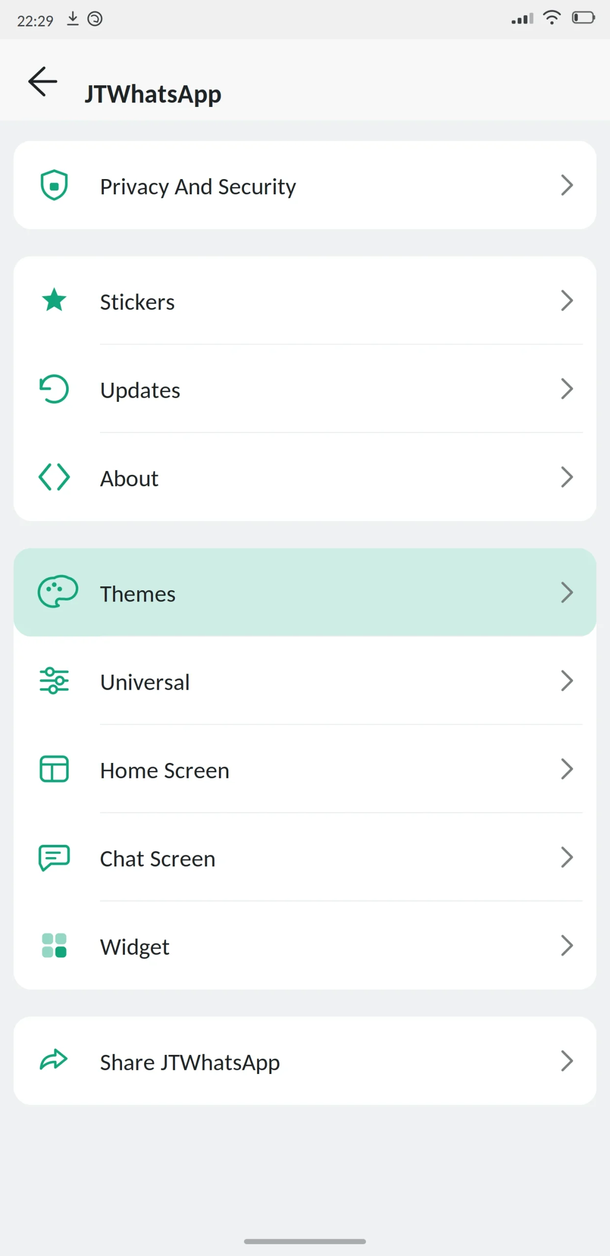 JT WhatsApp Main Menu