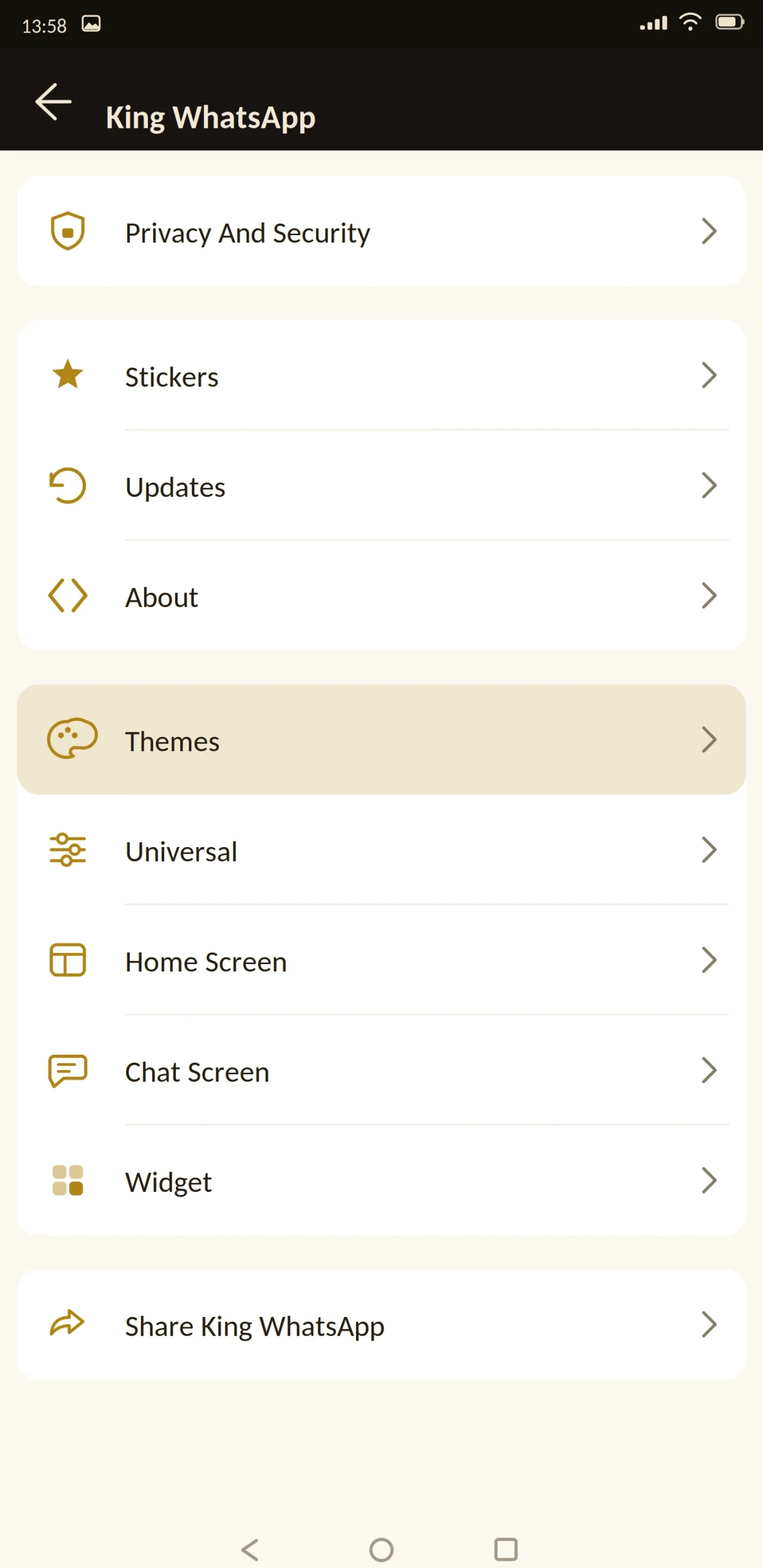 King WhatsApp Main Menu