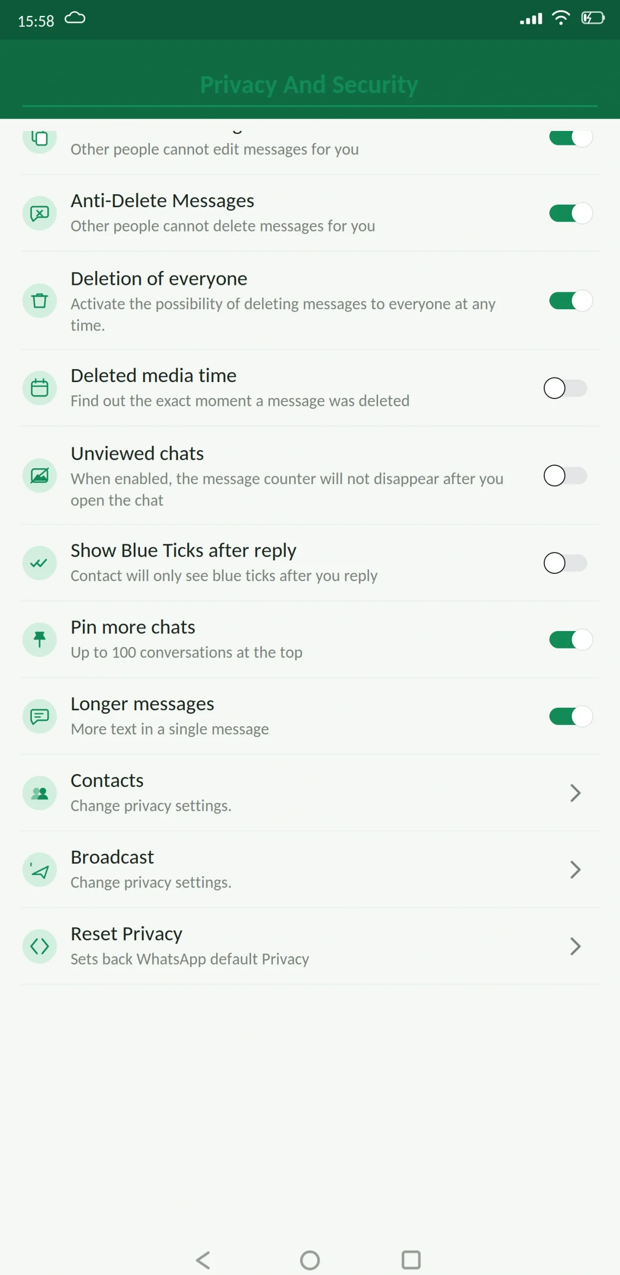 GB WhatsApp Pro Chats and Anti Delete