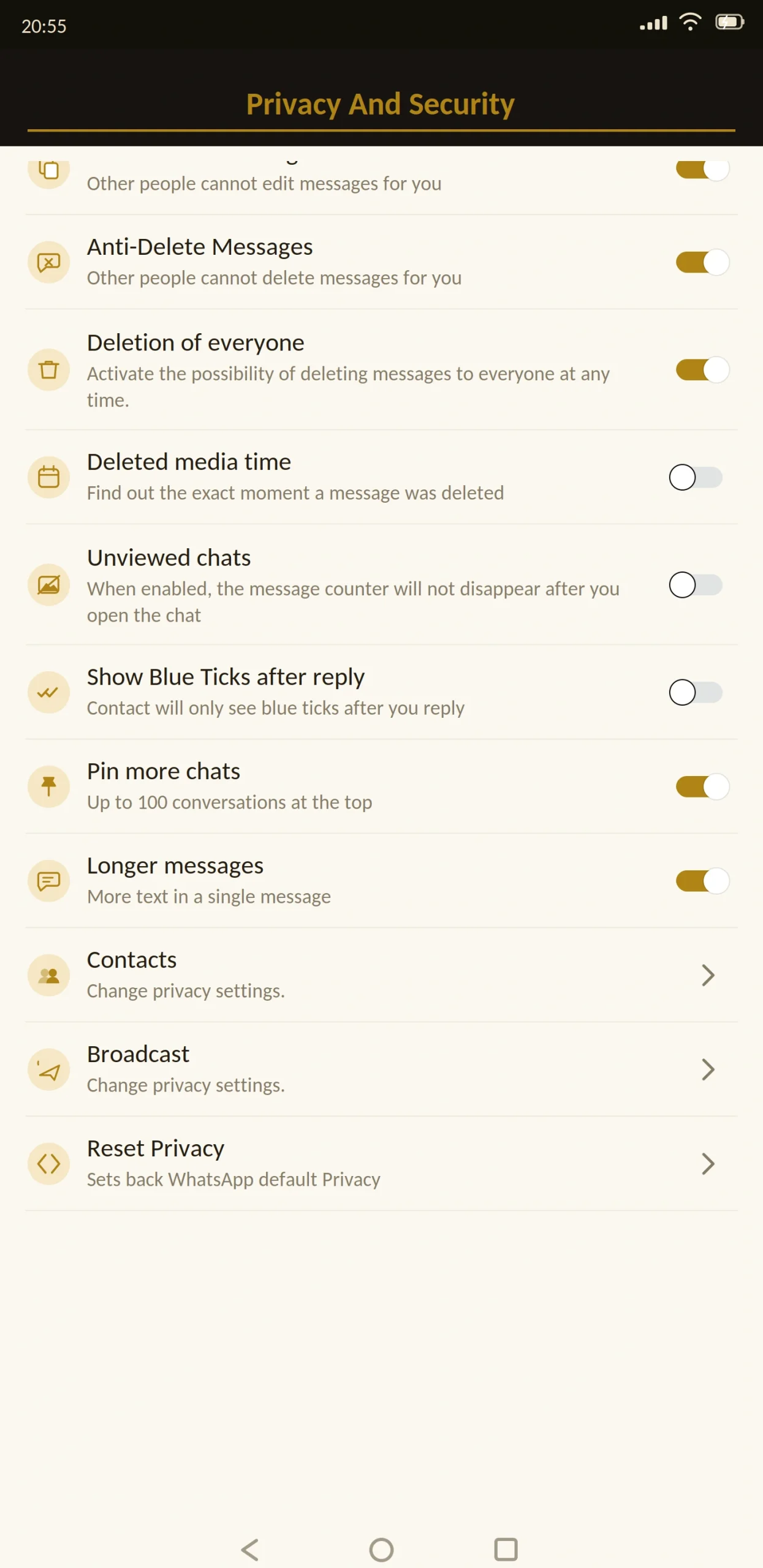 King WhatsApp Chats and Anti Delete