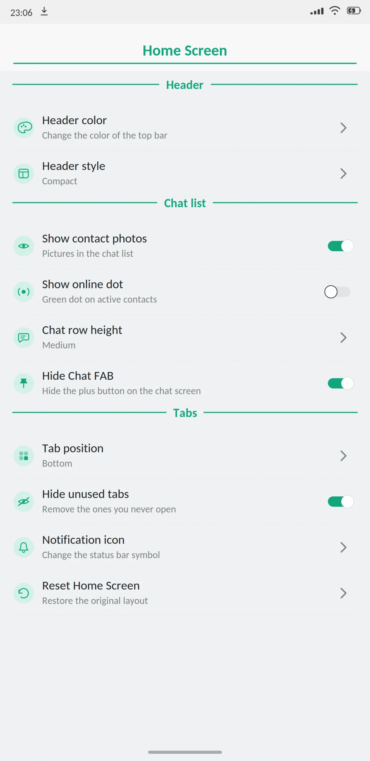 GB WhatsApp Pro Home Screen