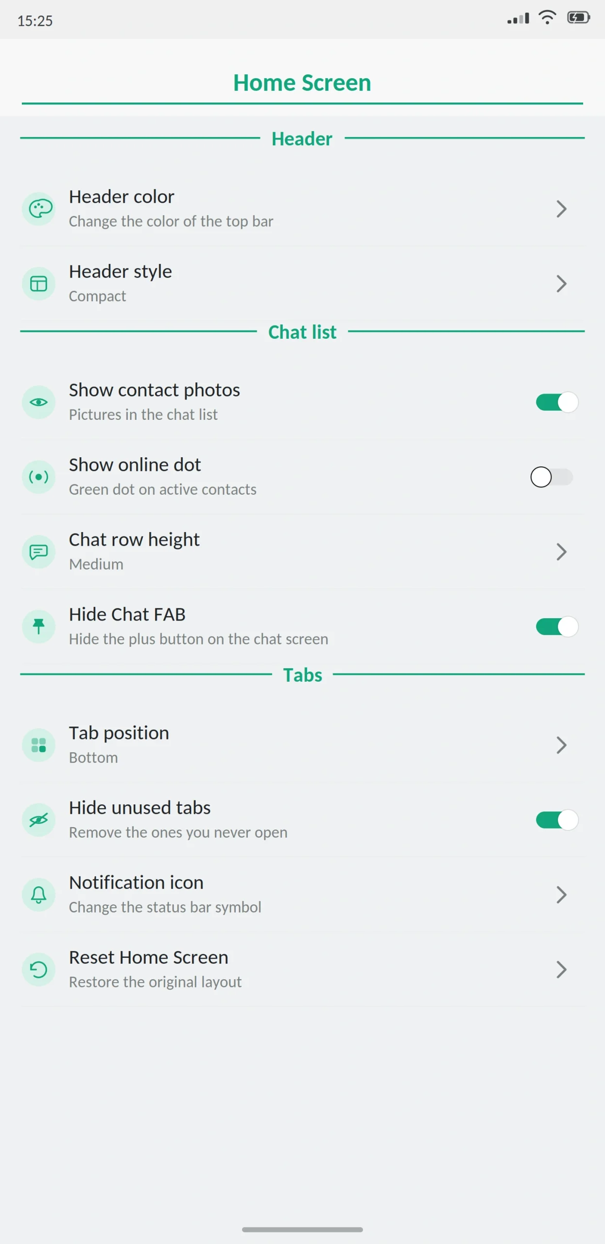 WhatsApp Plus Home Screen
