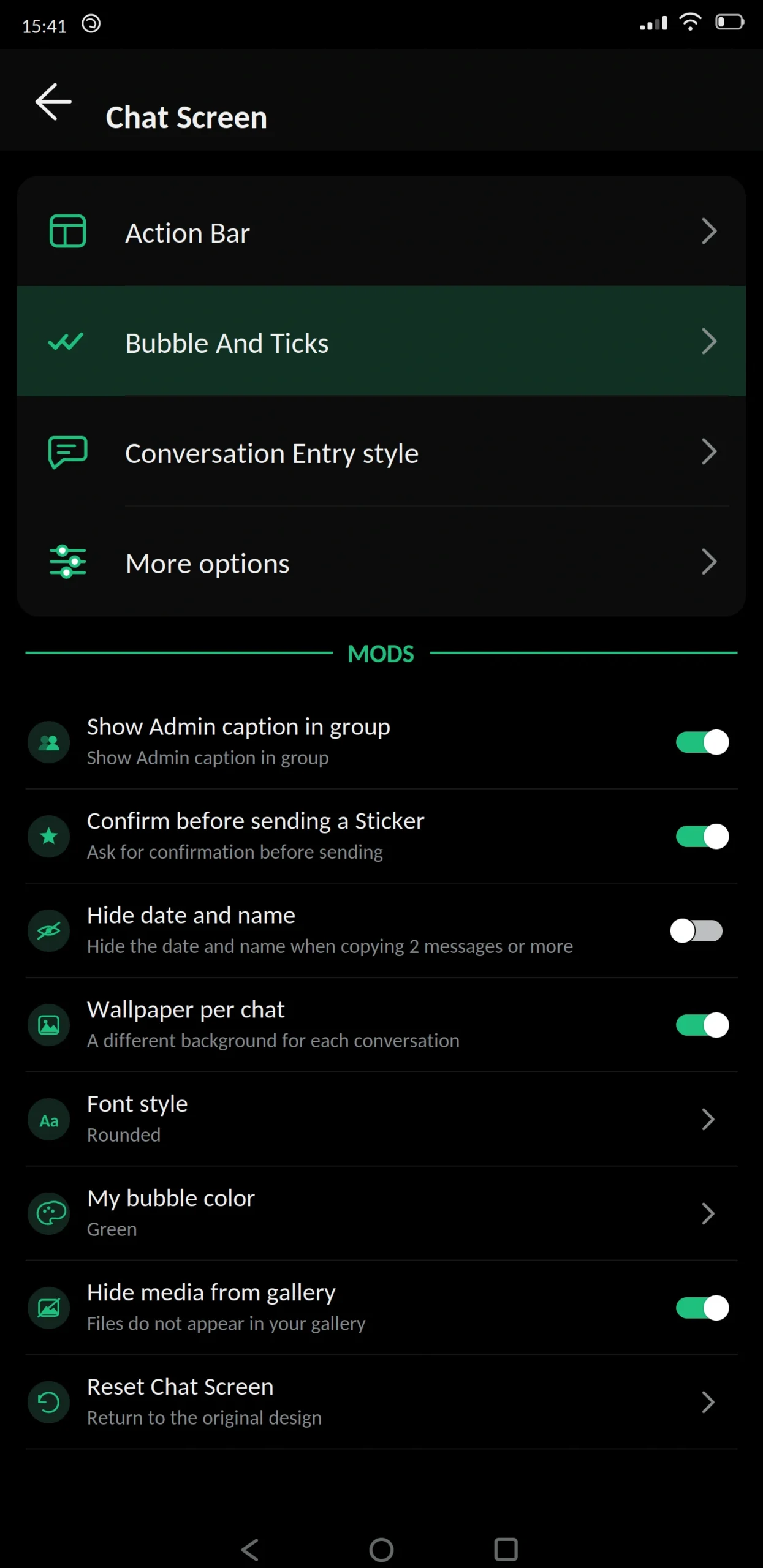 Delta WhatsApp Chat Screen