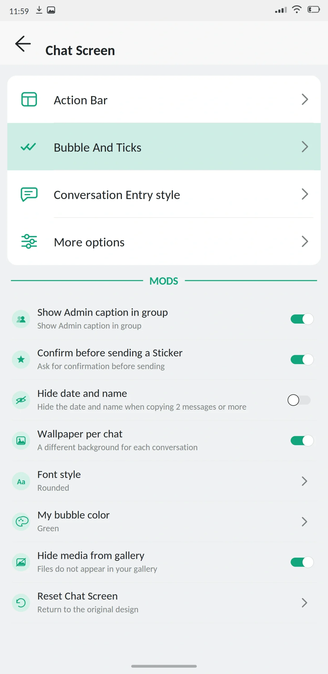 FM WhatsApp Chat Screen