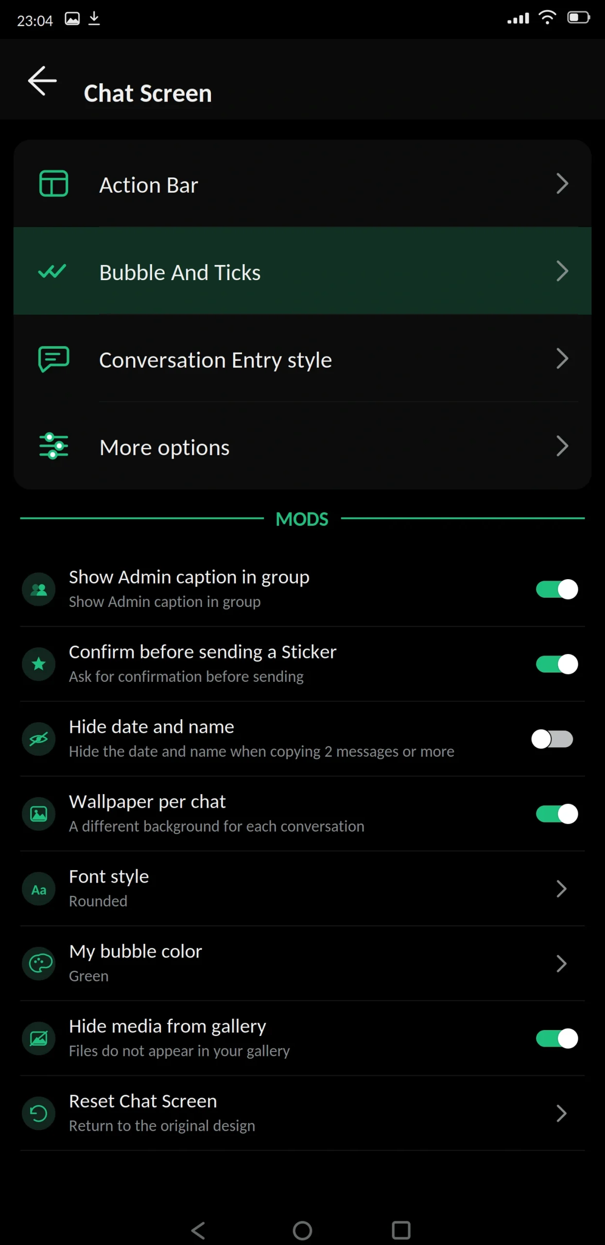 GB WhatsApp Pro Chat Screen