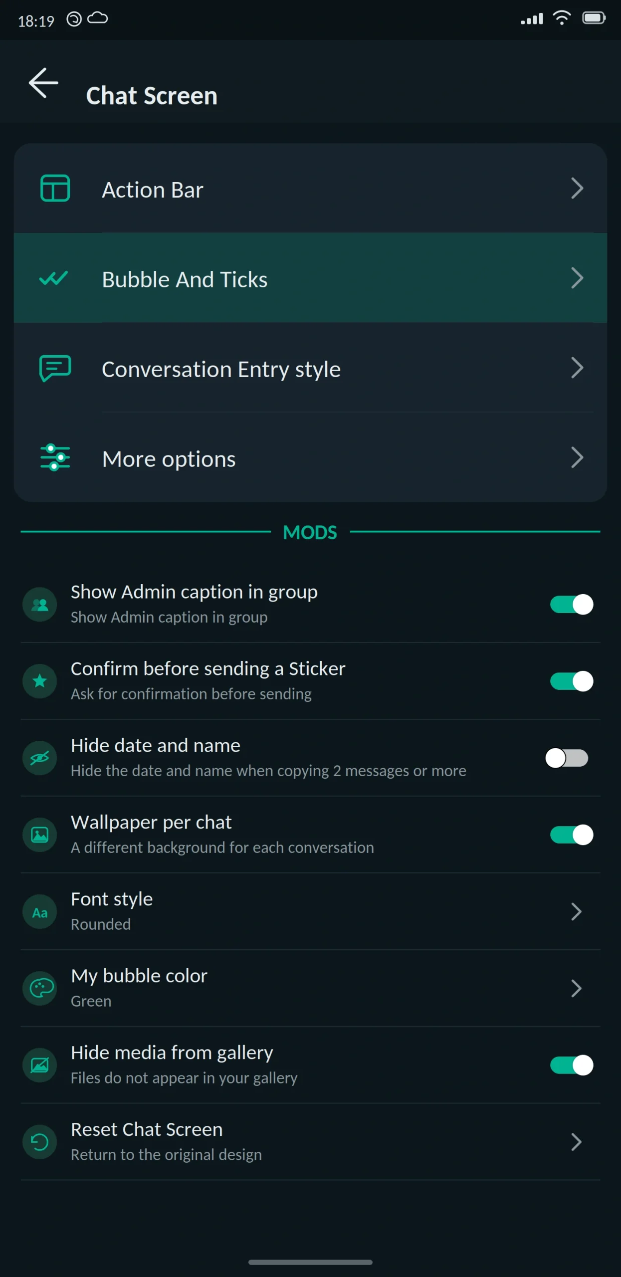 OG WhatsApp Chat Screen