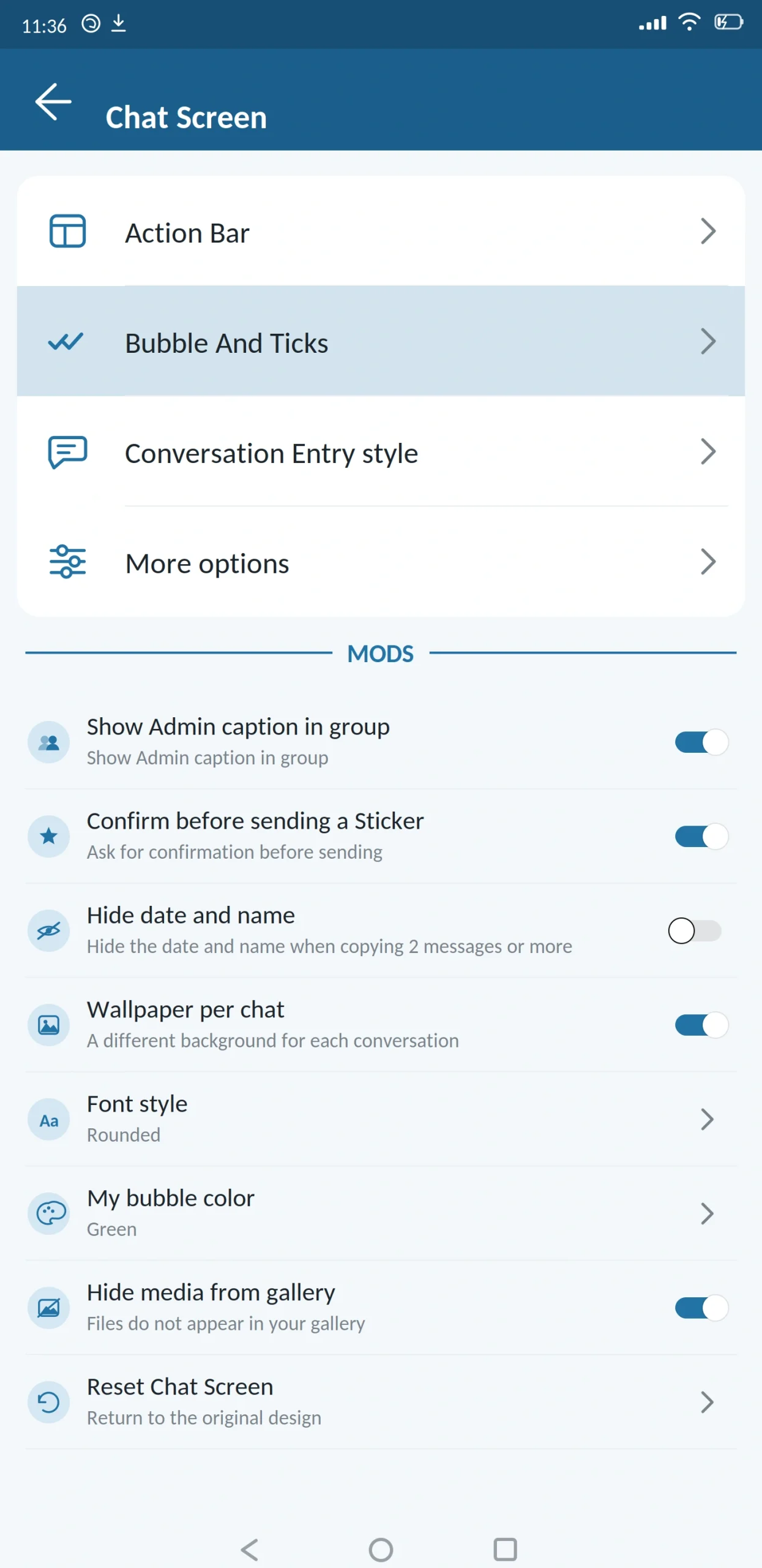 WhatsApp Aero Chat Screen