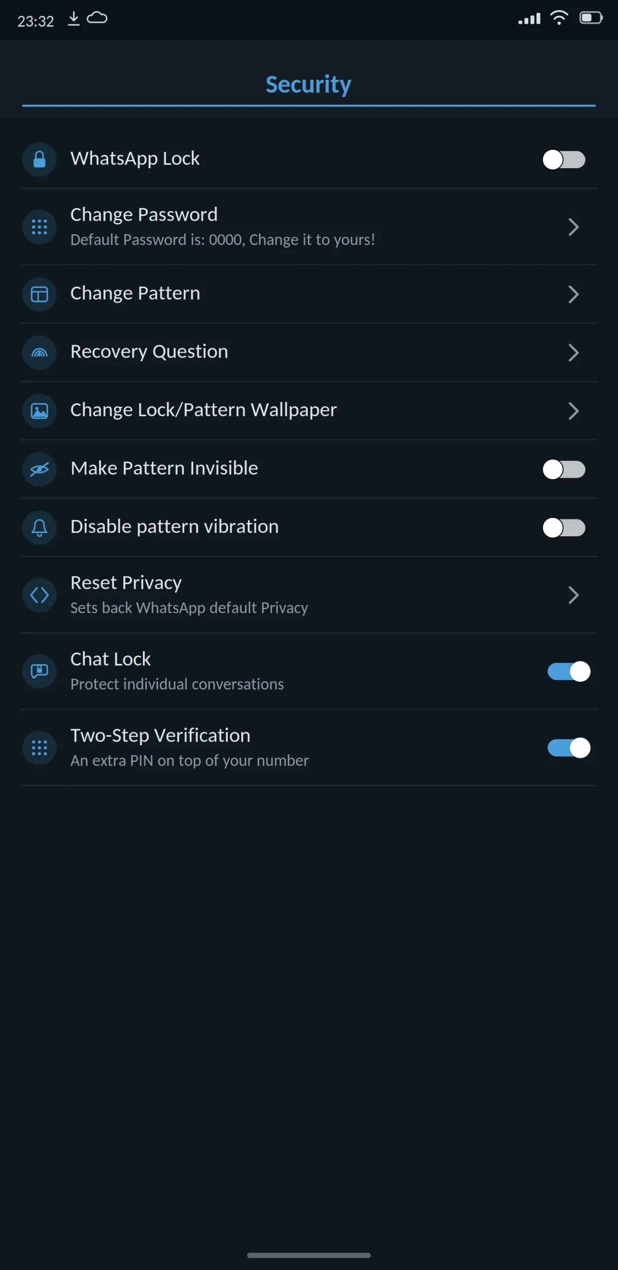 Blue WhatsApp Security