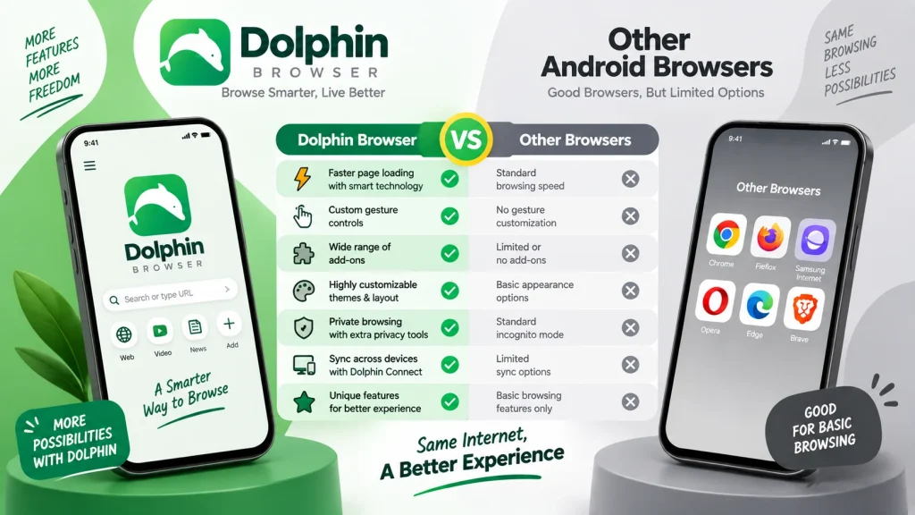 Dolphin Browser vs Other Android Browsers