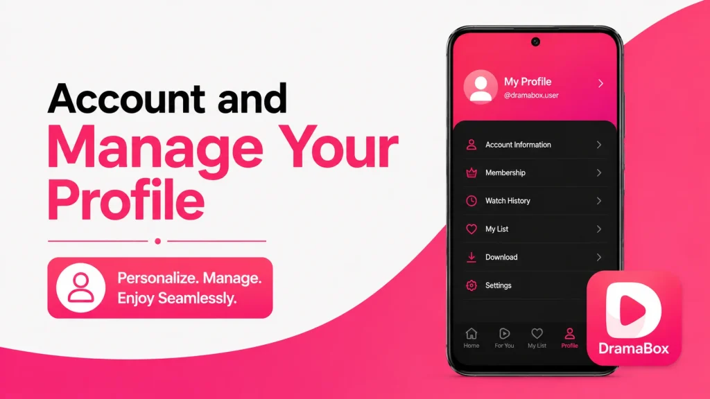Account and Manage Your Profile drama box