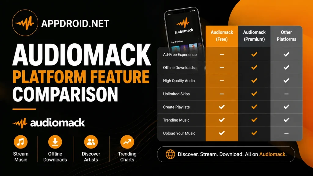 Audiomack Platform Feature Comparison
