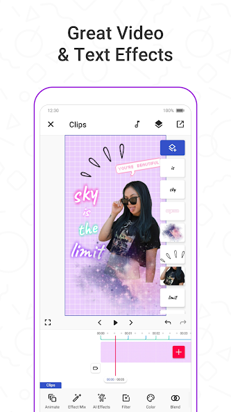 Funimate Pro MOD APK text effects