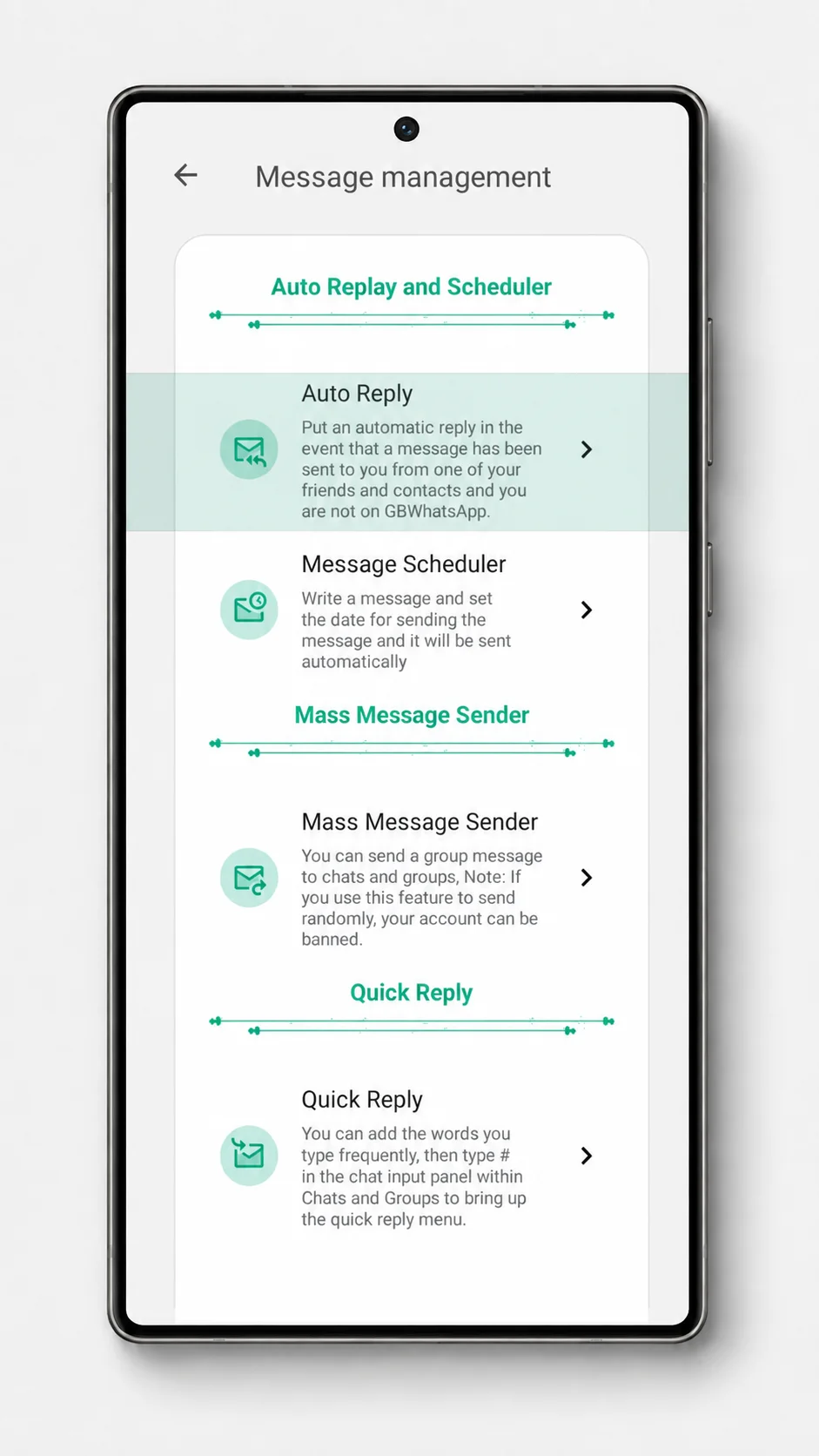 GB WhatsApp Auto Reply Scheduler