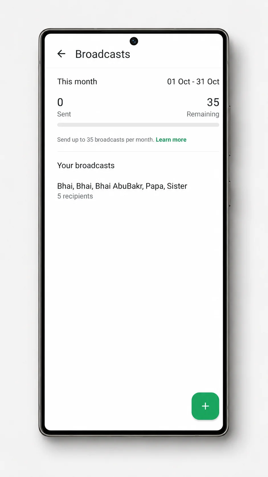 GB WhatsApp Broadcast Message