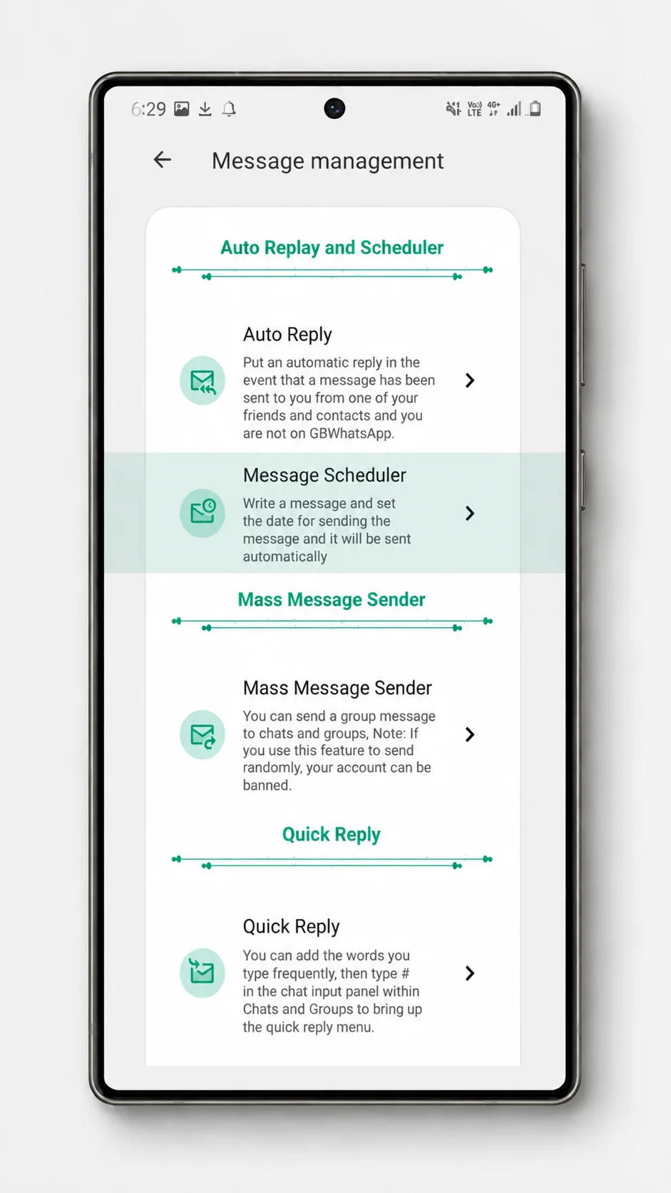GB WhatsApp Message Management