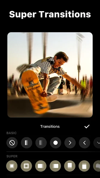Inshot MOD APK Transition