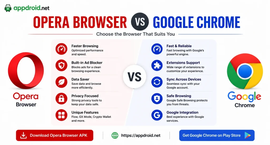 Opera Browser vs Google Chrome