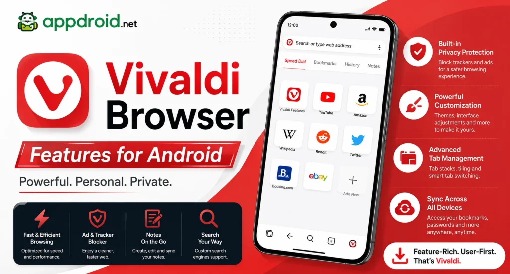 Vivaldi Browser Features for Android