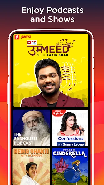 gaana apk screen shots