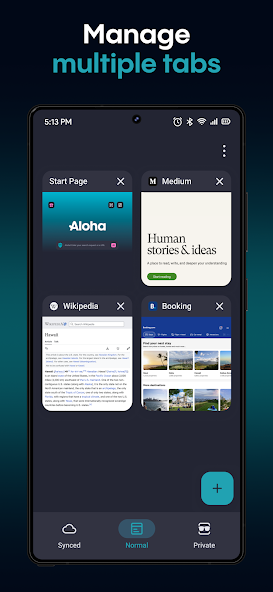 manage multiple tabs